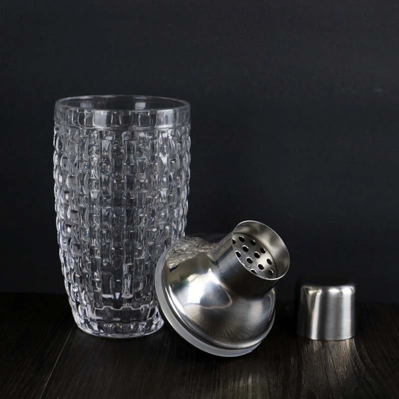 Wholesale cocktail shaker glass and metal