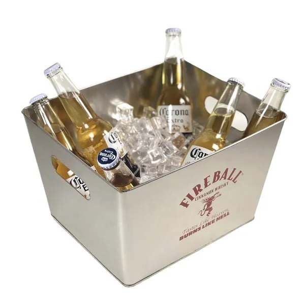 Pozinkovaný kovový ľadový vedro