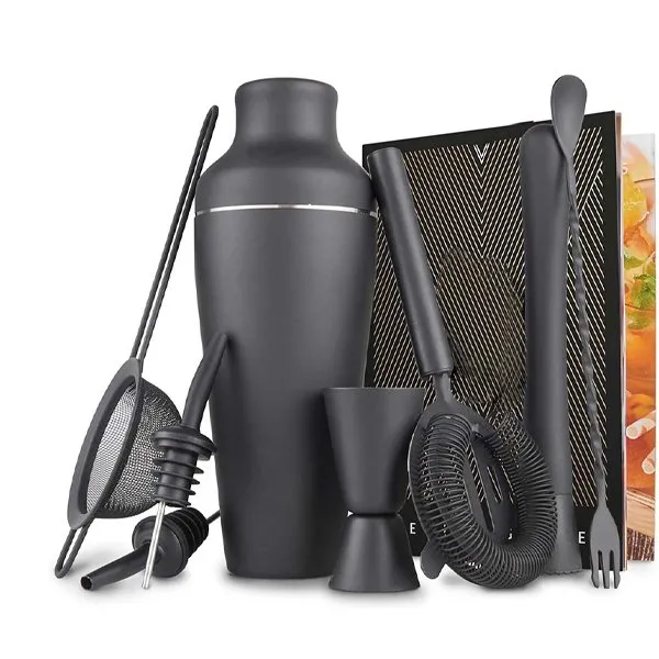 Matná čierna barmanská sada