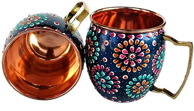 Maľovaný ručne vyrábaný hrnček moskvy